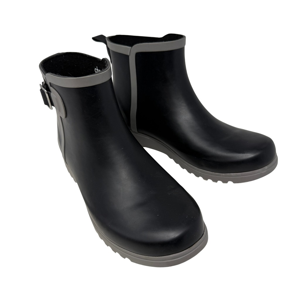 Chooka Montlake Buckle Bootie Womens 8 Black‎ Excellent Waterproof Rain Boots